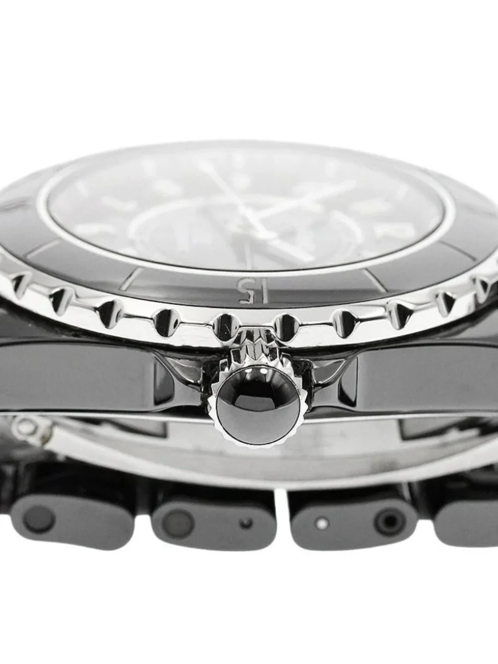 CHANEL J12 H0685 Black Ceramic 38MM Date Black Dial Automatic Men's Watch_967681